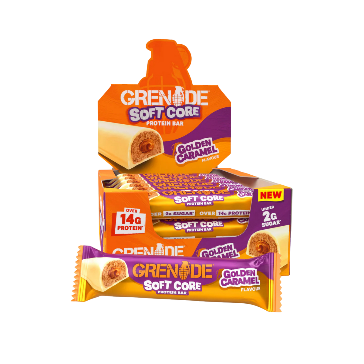 Grenade Soft Core Golden Caramel Protein Bar 50g