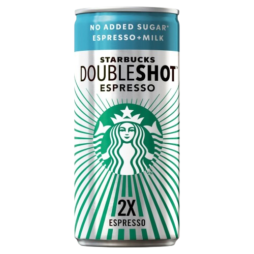 Starbucks Doubleshot Espresso No Added Sugar Iced Coffee 200ml
