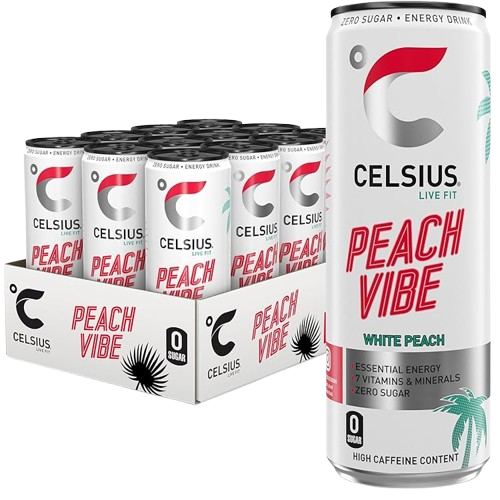 Celsius Energy Drink Peach Vibe 355ml