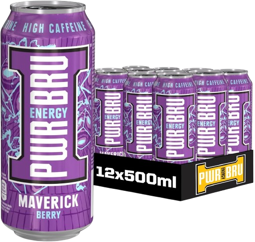 Pwr-Bru Energy Maverick Berry 500ml