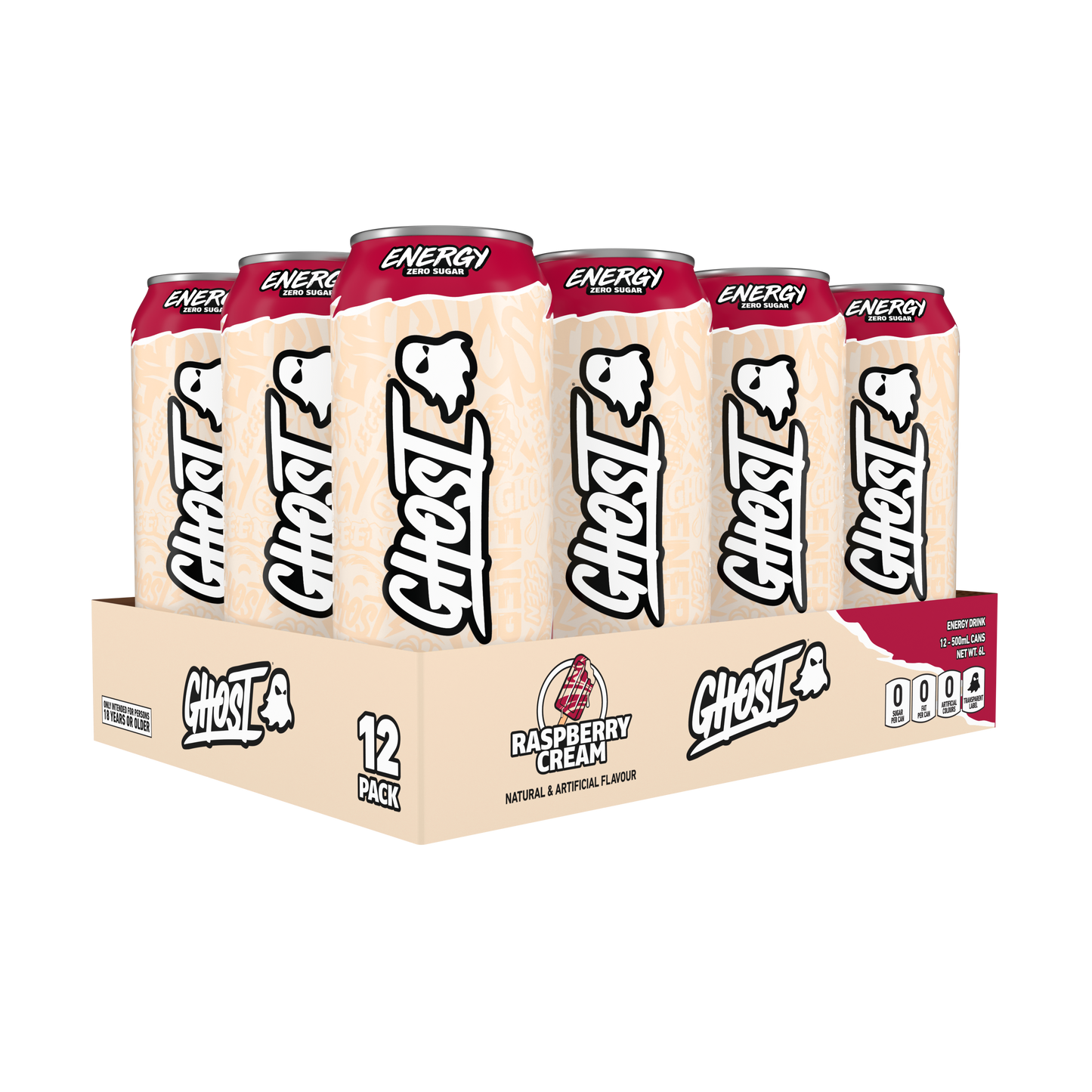 Ghost® Energy Raspberry Cream 500ml