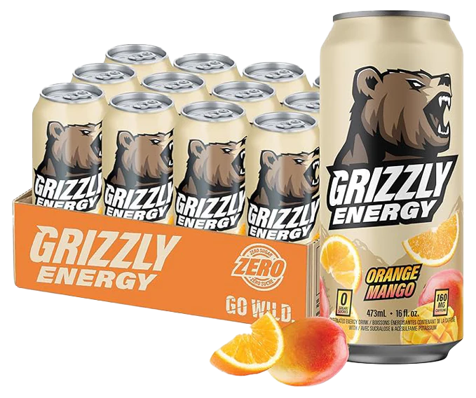 Grizzly Energy Orange Mango 473ml