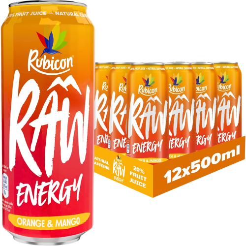 Rubicon Raw Orange & Mango Fruit Energy Drink 500ml