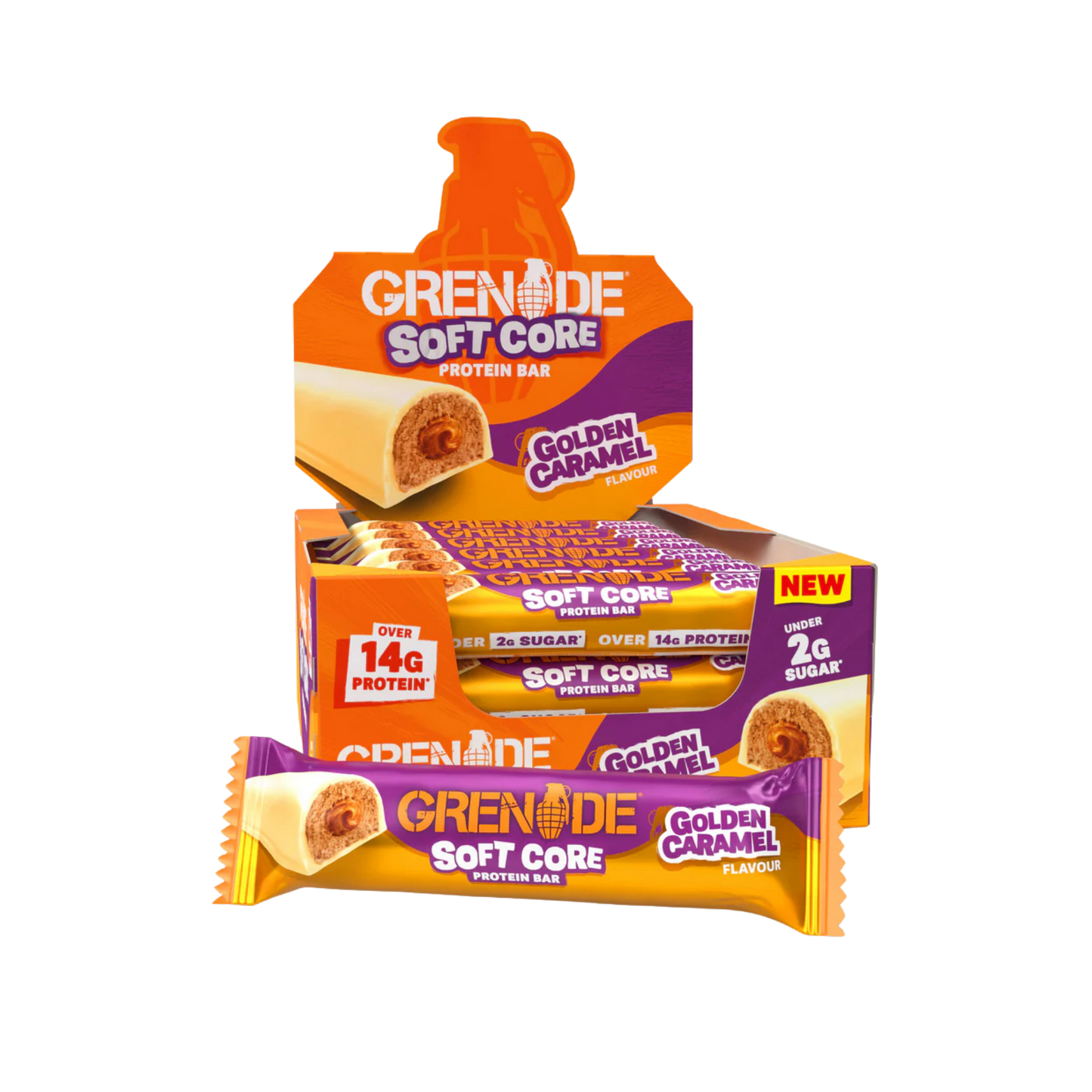 Grenade Soft Core Golden Caramel Protein Bar 50g