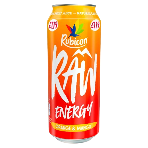 Rubicon Raw Orange & Mango Fruit Energy Drink 500ml