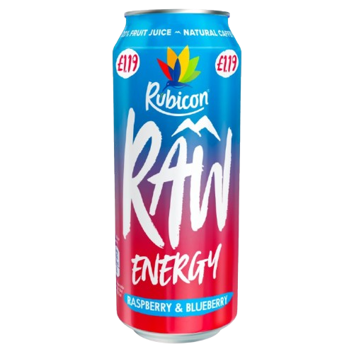 Rubicon Raw Raspberry & Blueberry Energy Drink 500ml