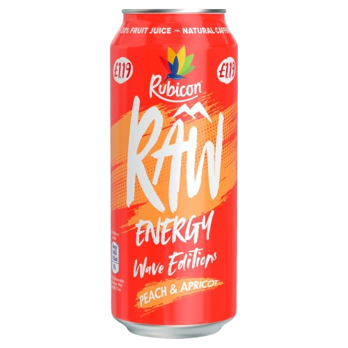 Rubicon Raw Wave Editions Peach & Apricot Energy Drink 500ml