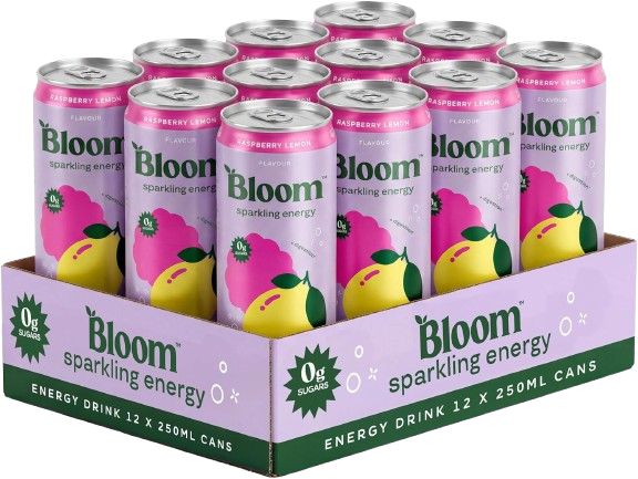 Bloom Sparkling Energy Raspberry Lemon 250ml
