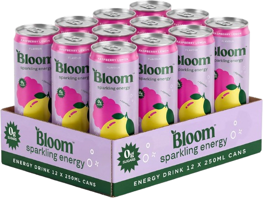 Bloom Sparkling Energy Raspberry Lemon 250ml