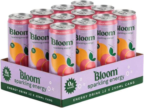 Bloom Sparkling Energy Peach Mango 250ml