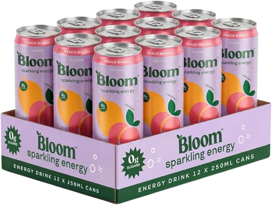 Bloom Sparkling Energy Peach Mango 250ml