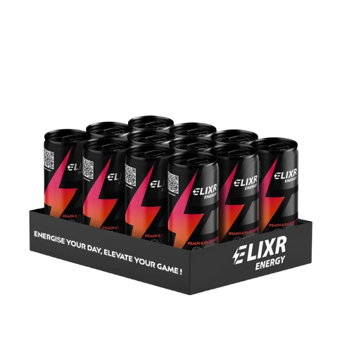 Elixr Energy Drink Peach & Raspberry 330ml