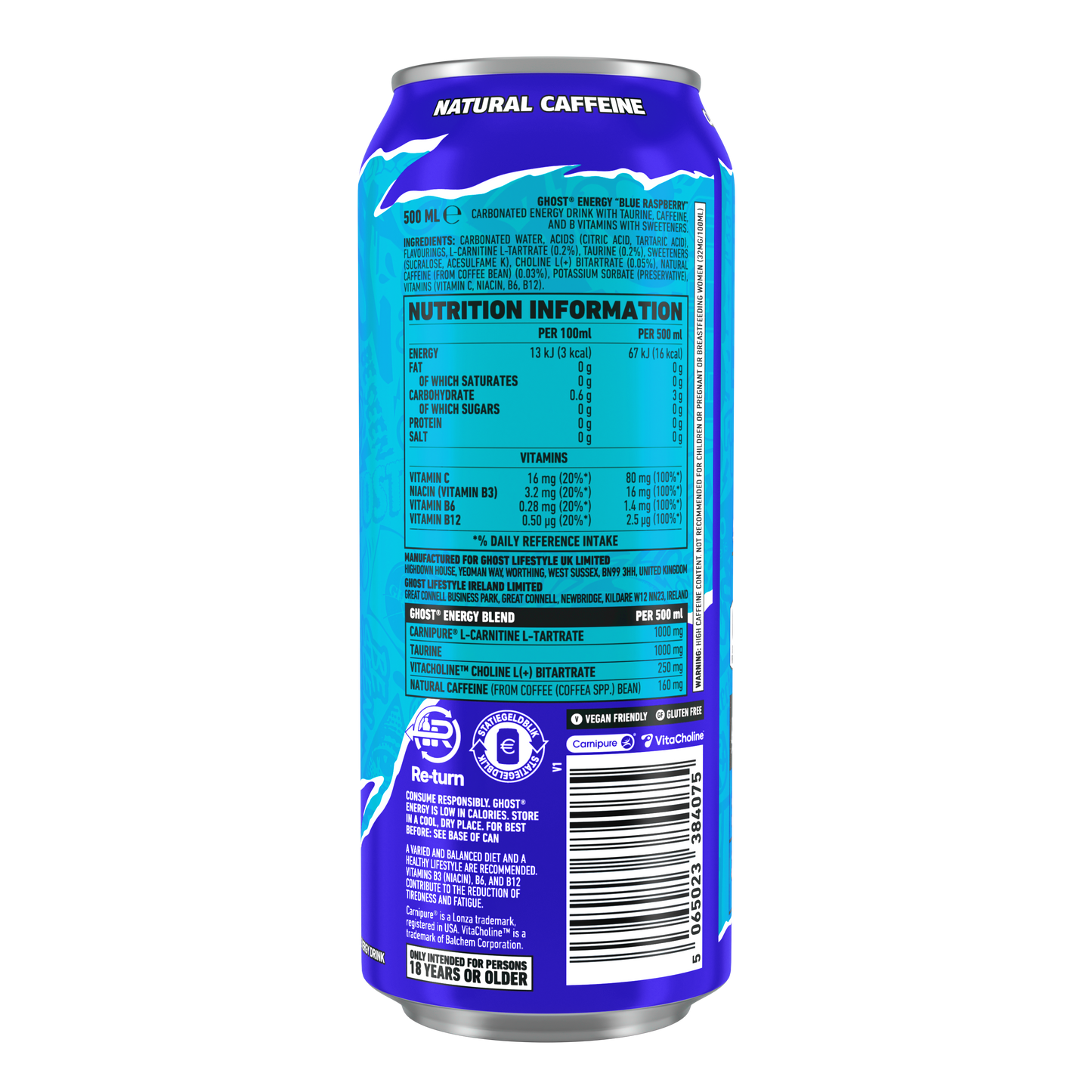Ghost®  Energy Blue Raspberry 500ml