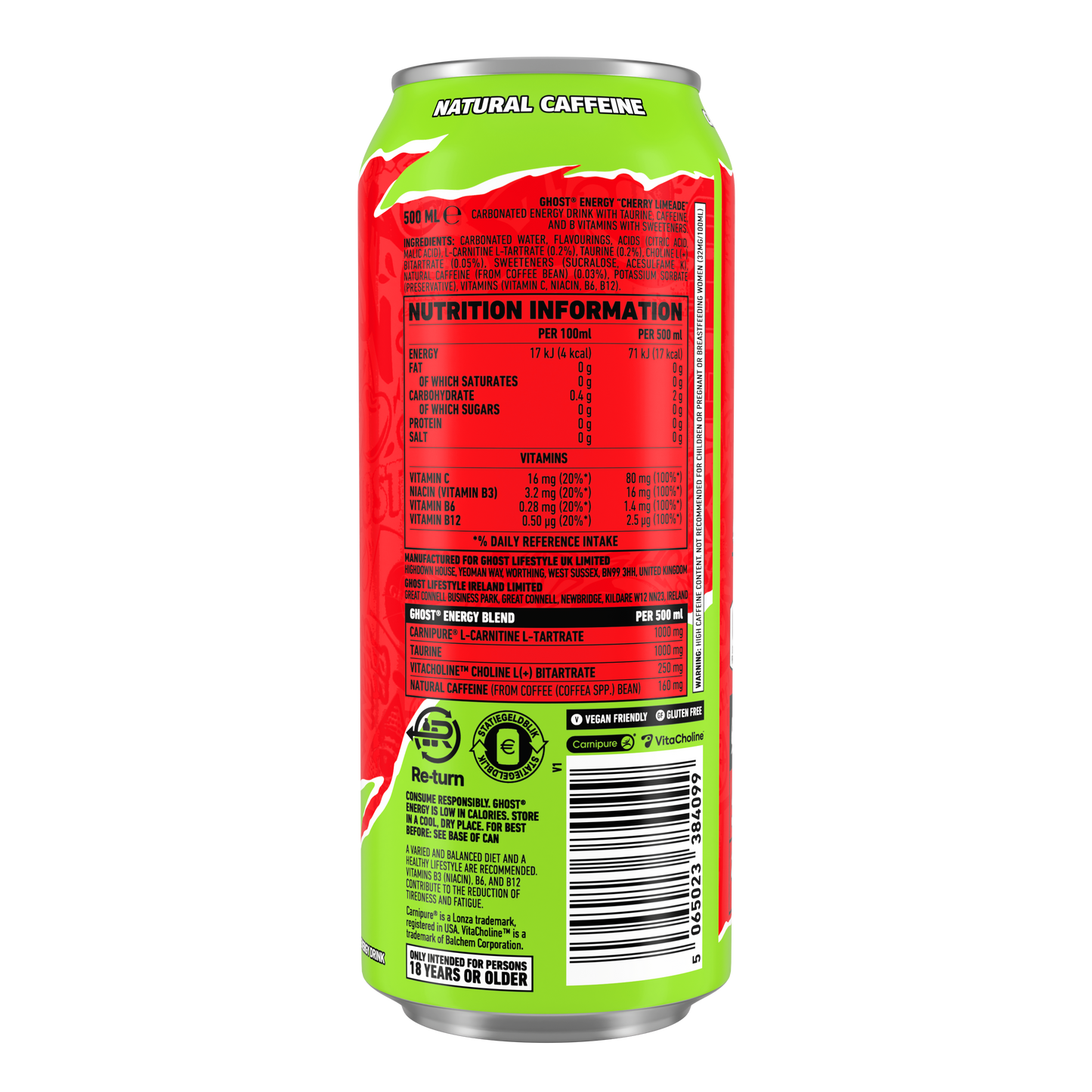 Ghost®  Energy Cherry Limeade 500ml