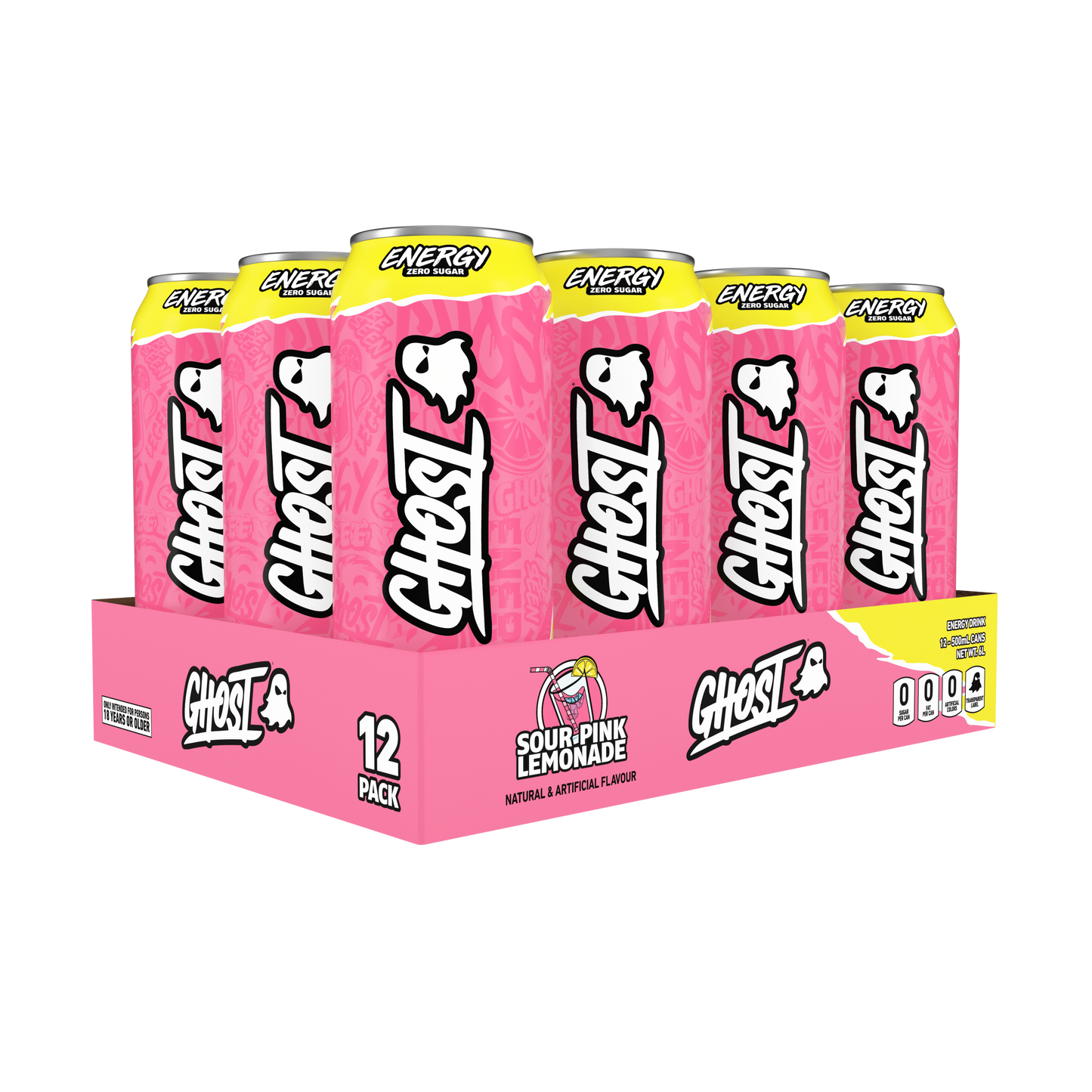 Ghost®  Energy Sour Pink Lemonade 500ml