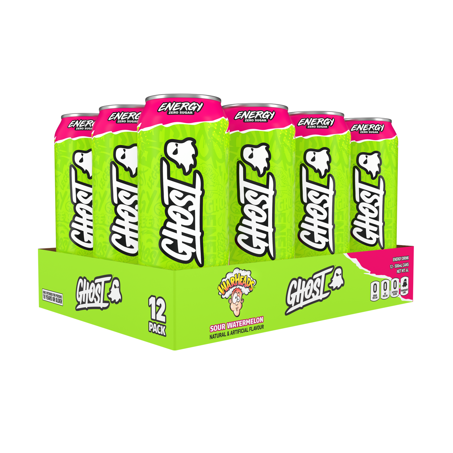 Ghost®  Energy Warheads Sour Watermelon 500ml