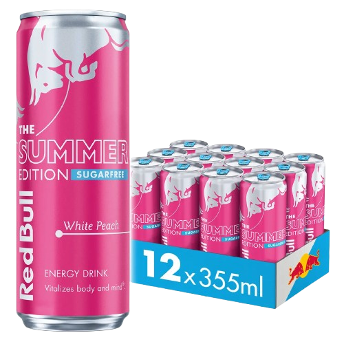 Red Bull Energy Drink Sugar Free White Peach 355ml