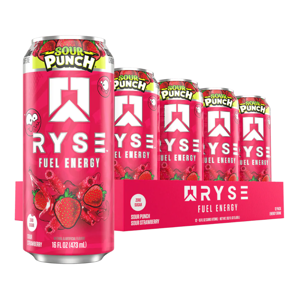 Ryse Fuel™ Energy Sour Punch Sour Strawberry 473ml