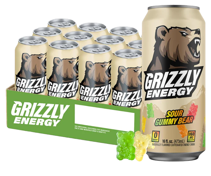 Grizzly Energy Sour Gummy Bear 473ml
