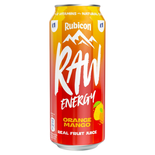 Rubicon Raw Orange & Mango Fruit Energy Drink 500ml