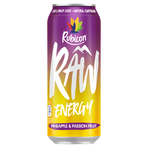 Rubicon Raw Pineapple & Passion Fruit Energy Drink 500ml