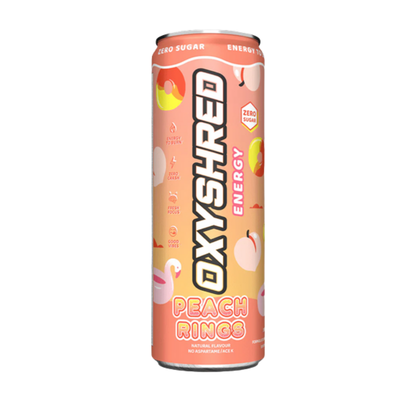 OxyShred Energy Peach Candy Rings 355ml