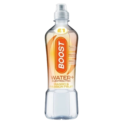 Boost Water+ Electrolytes Mango & Passion Fruit 500ml